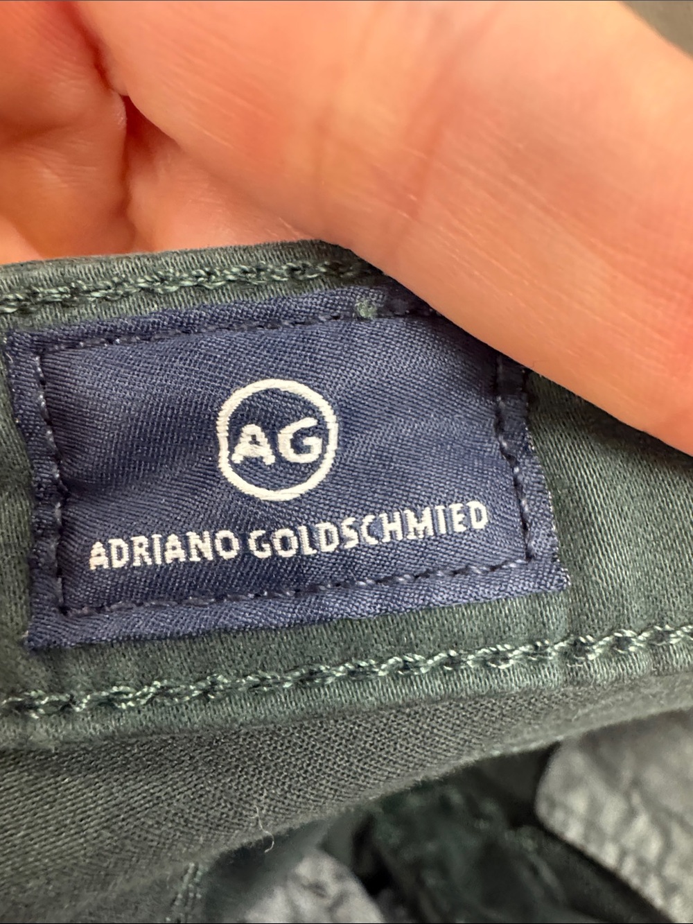 AG Adriano Goldschmeid The Stevie Ankle Slim Straight Ankle Jean in Green sz 27 - Picture 5 of 10